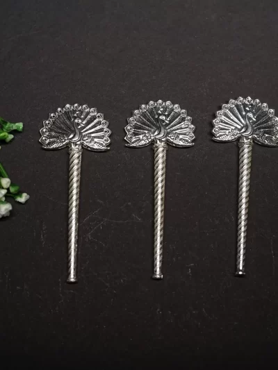 Sterling Silver Peacock Pankhi