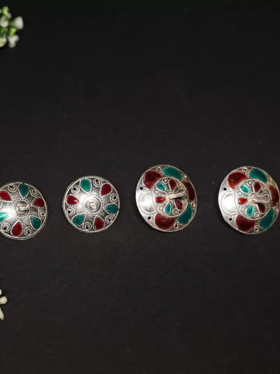 925 Silver Tin Spinning Tops Circle